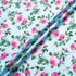 Magenta Rose Printed Sky Blue Cotton