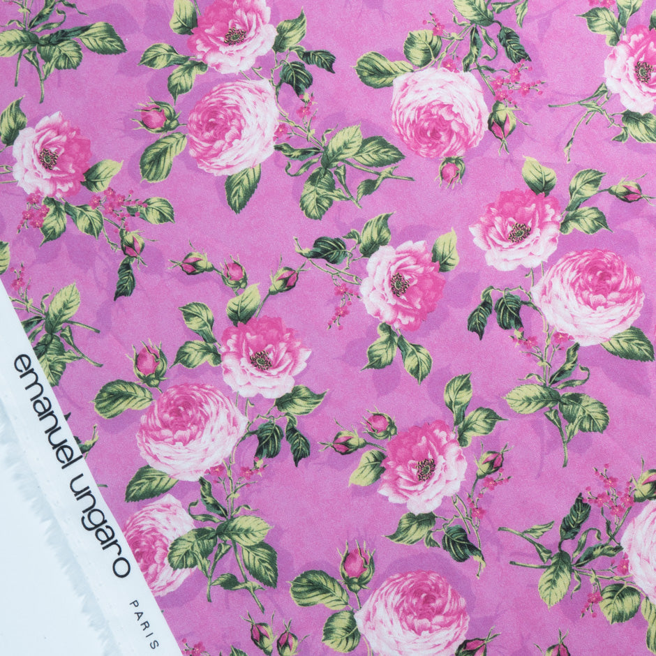 Pink Rose Printed Magenta Pink Pure Cotton