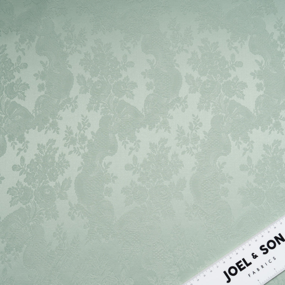Mint Green Floral Cotton Jacquard