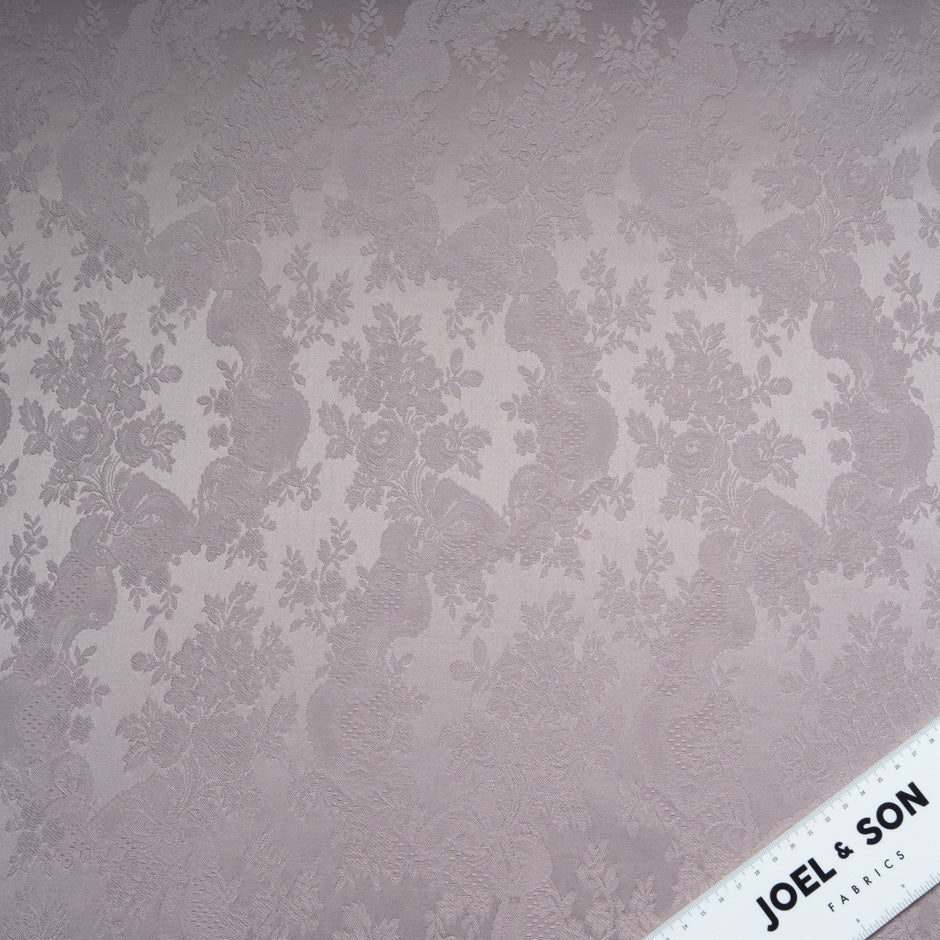 Muted Plum Floral Cotton Jacquard
