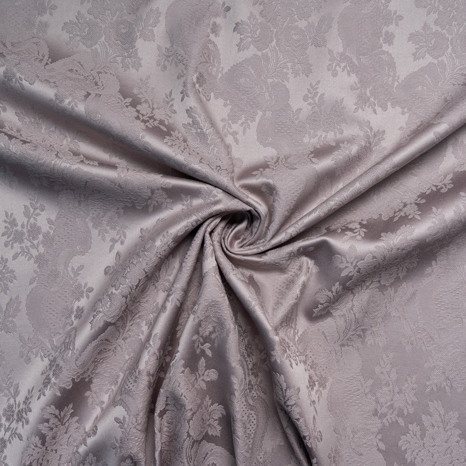 Muted Plum Floral Cotton Jacquard