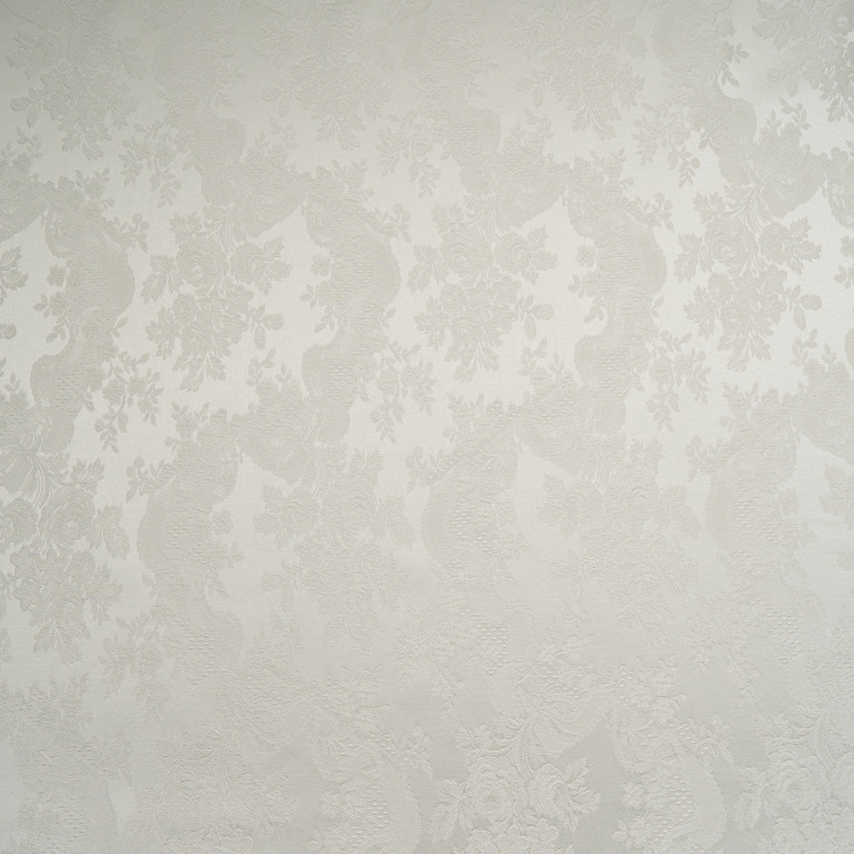 Pale Stone Floral Cotton Jacquard