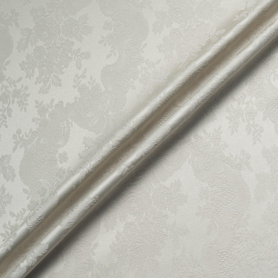 Pale Stone Floral Cotton Jacquard