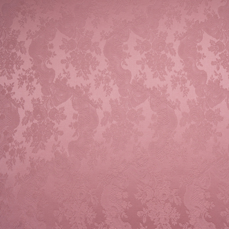 Antique Rose Pink Floral Cotton Jacquard