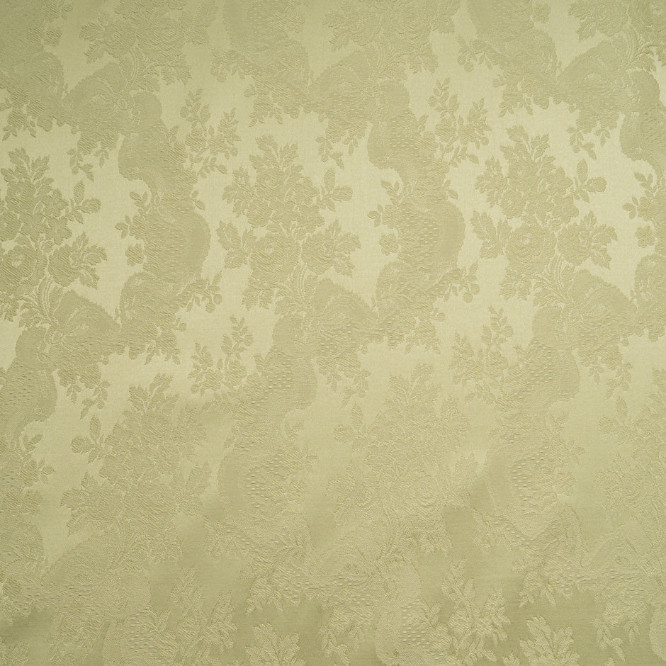 Pea Green Floral Cotton Jacquard