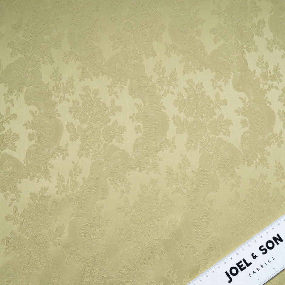 Pea Green Floral Cotton Jacquard