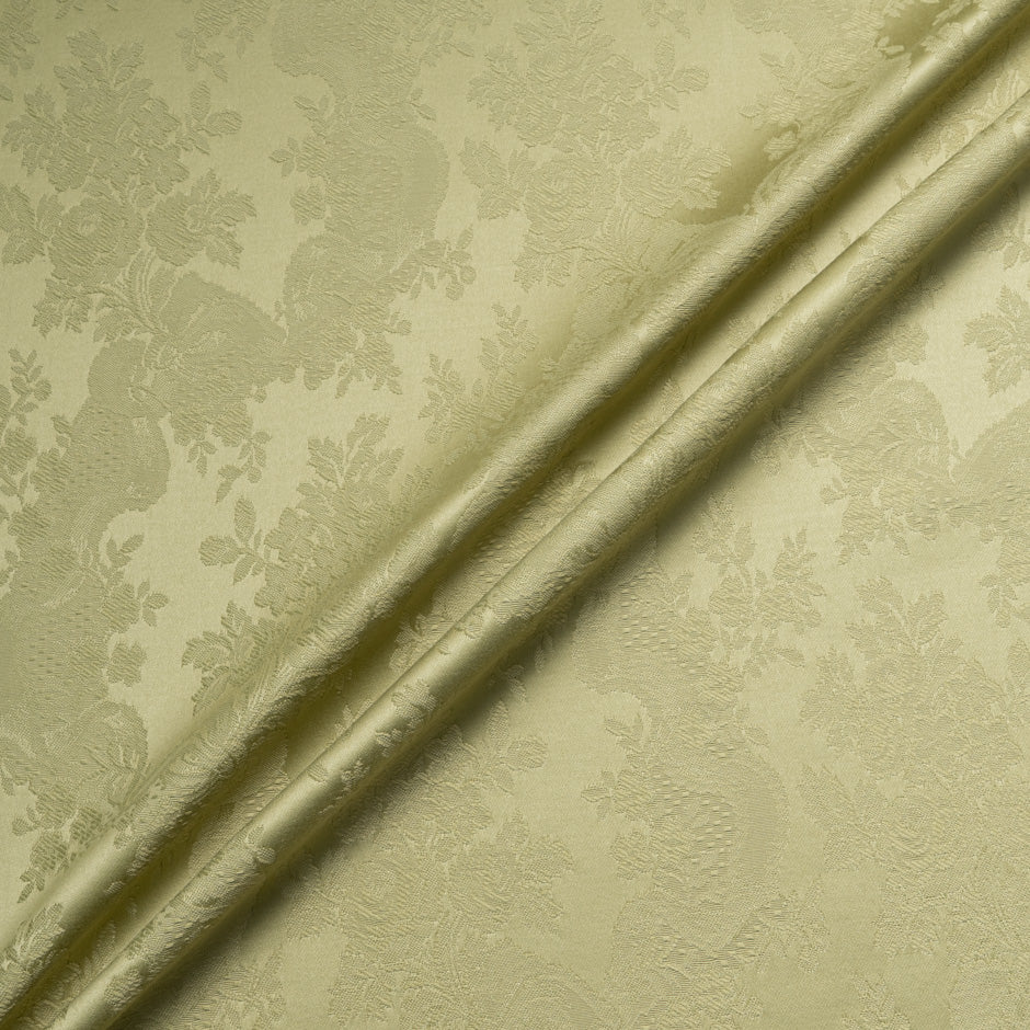 Pea Green Floral Cotton Jacquard