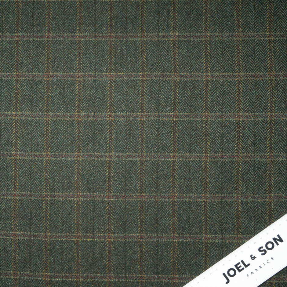 Brown & Bottled Green Pure Wool