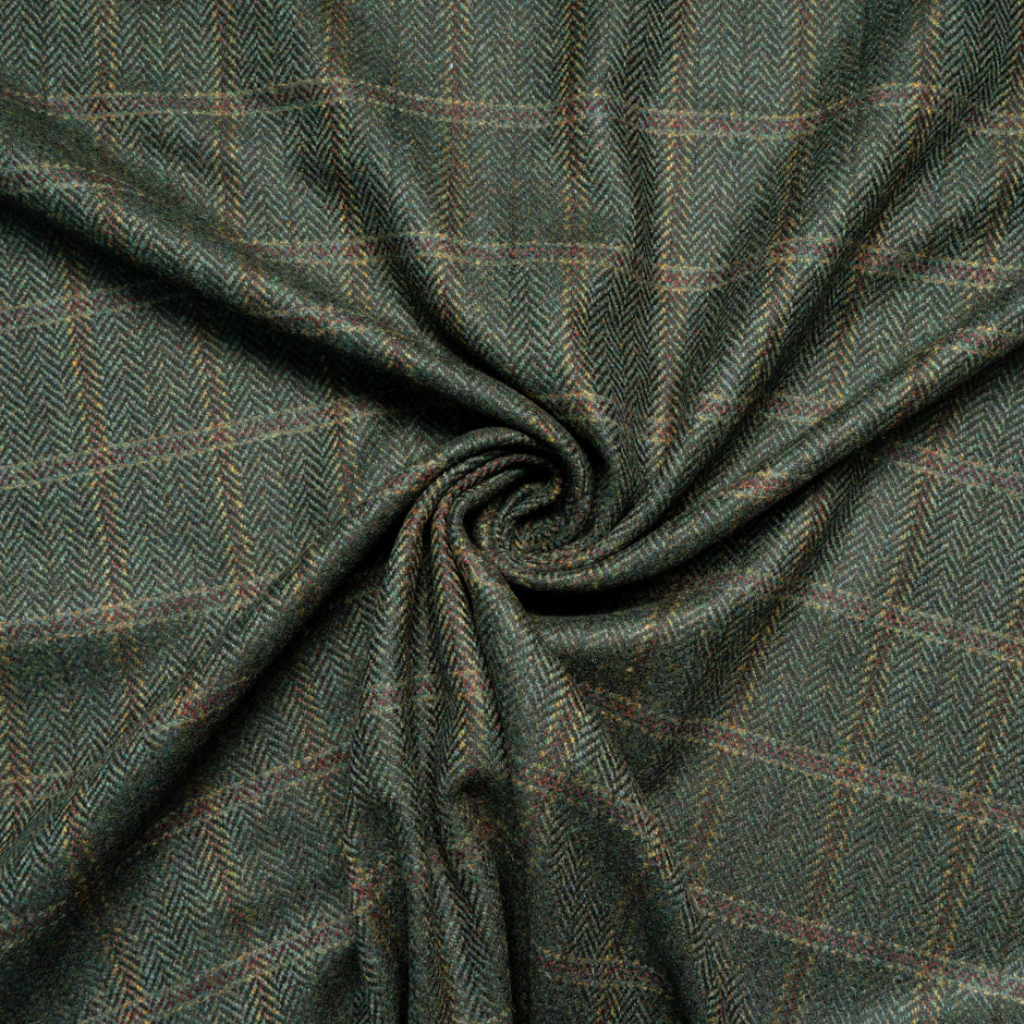 Brown & Bottled Green Pure Wool