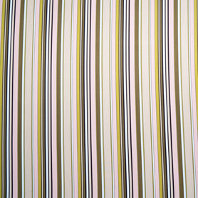 Blush Pink & Olive Green Striped Pure Silk Twill