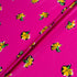 Yellow Floral Printed Pink Pure Silk Crêpe de Chine