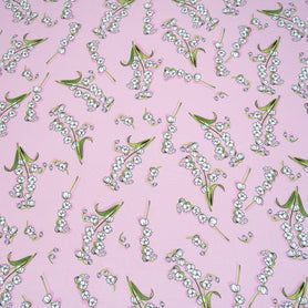 Snow Drop Printed Pink Pure Silk Crêpe de Chine