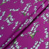 Snow Drop Floral Printed Purple Silk Satin Chiffon