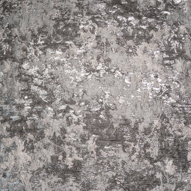 Silver Grey Metallic Silk Blend Cloqué