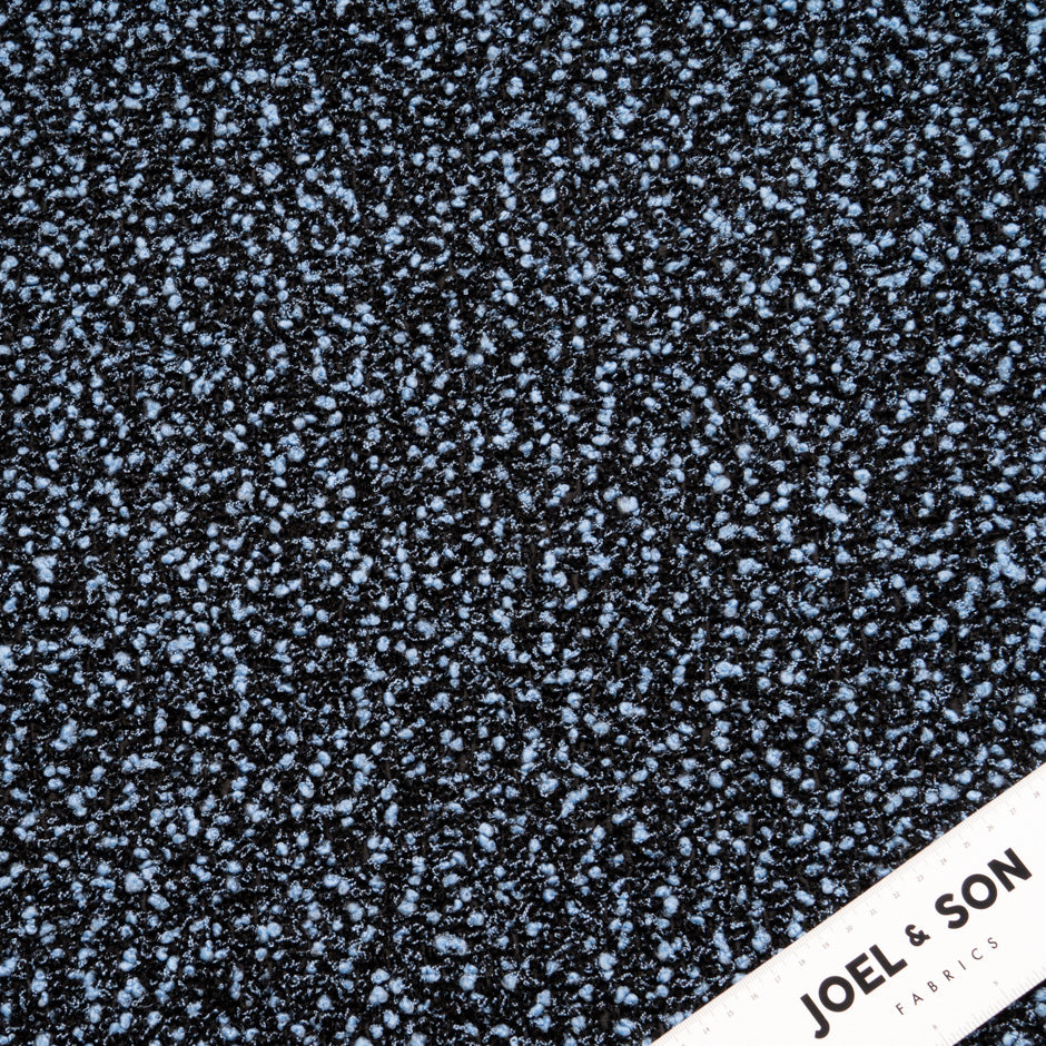 Sky Blue 'Knotted' Microfibre Bouclé