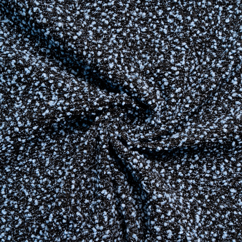 Sky Blue 'Knotted' Microfibre Bouclé