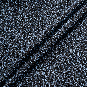 Sky Blue 'Knotted' Microfibre Bouclé