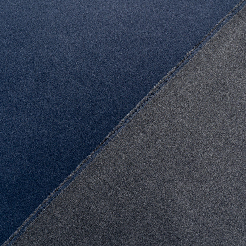 Grey/Navy Blue Double-Faced Coating