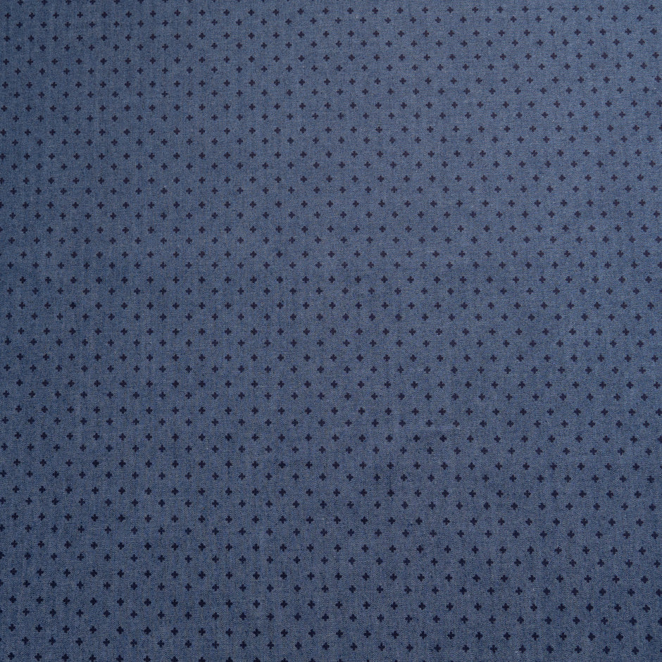 'Star' Printed Blue Lightweight Denim