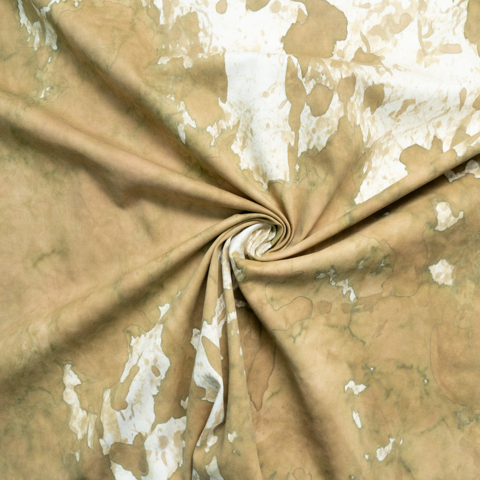 Olive Tie Dye Printed Pure Cotton