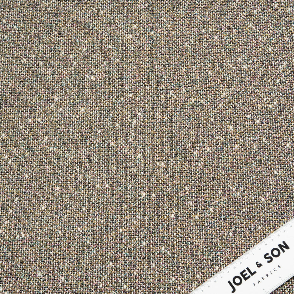 Multi & Gold Metallic Wool Blend Bouclé