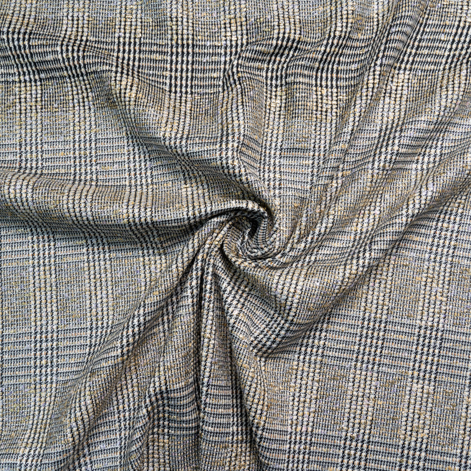 Light Gold Lurex Prince of Wales Bouclé