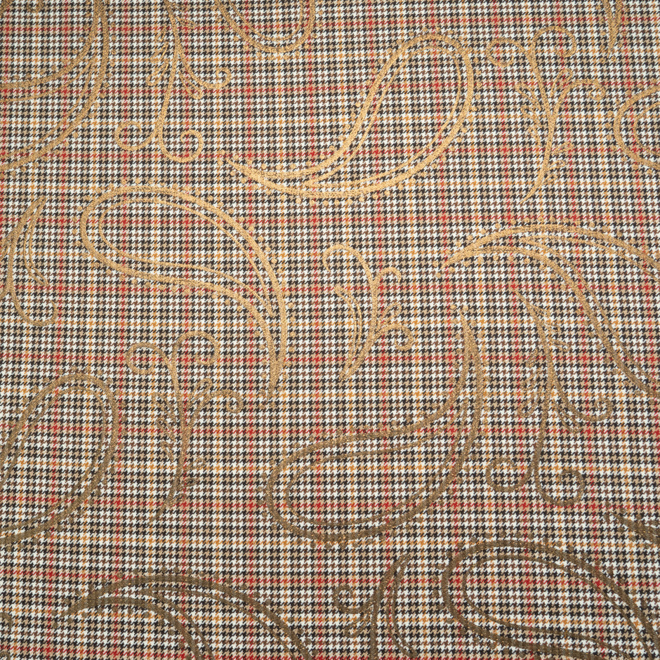 Bronze Laminated Prince of Wales Checkered Wool