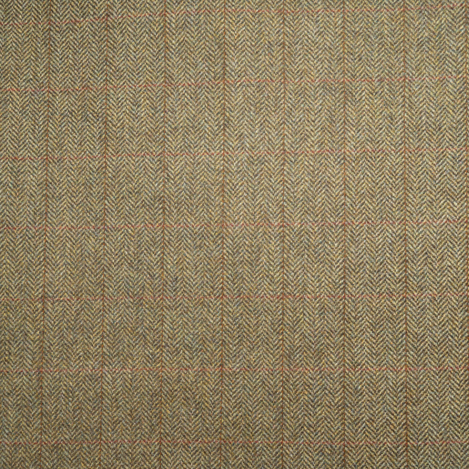 Khaki Herringbone Double-Faced Storm Proof Wool