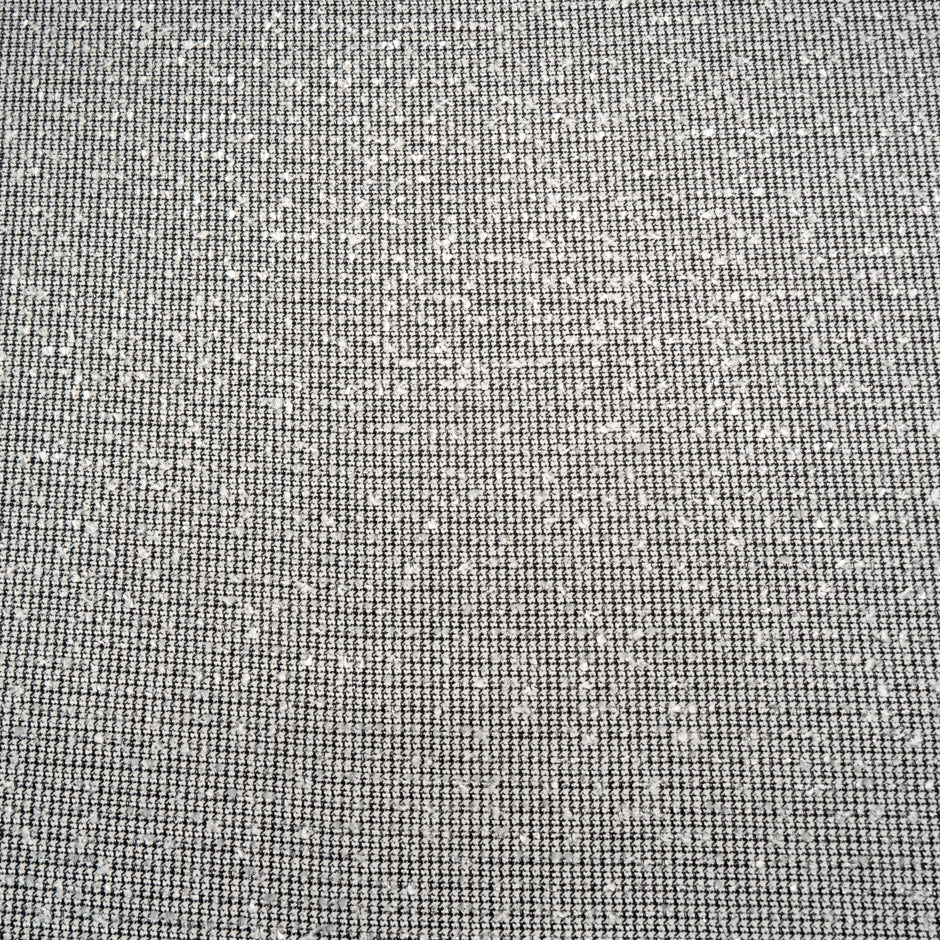 Black & Ivory Metallic Woven Bouclé