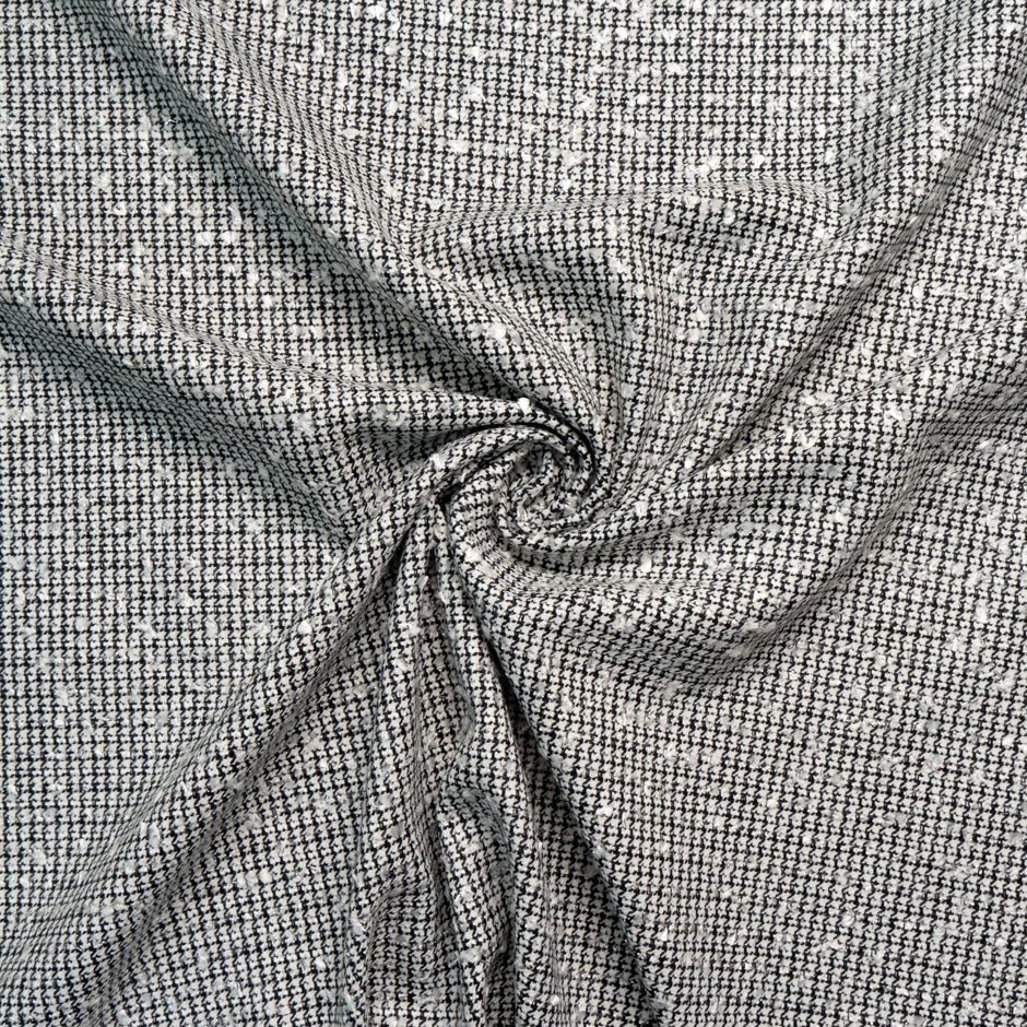 Black & Ivory Metallic Woven Bouclé