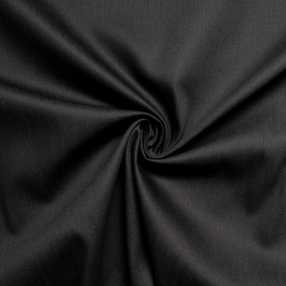 Black Double Dyed Stretch Cotton Denim