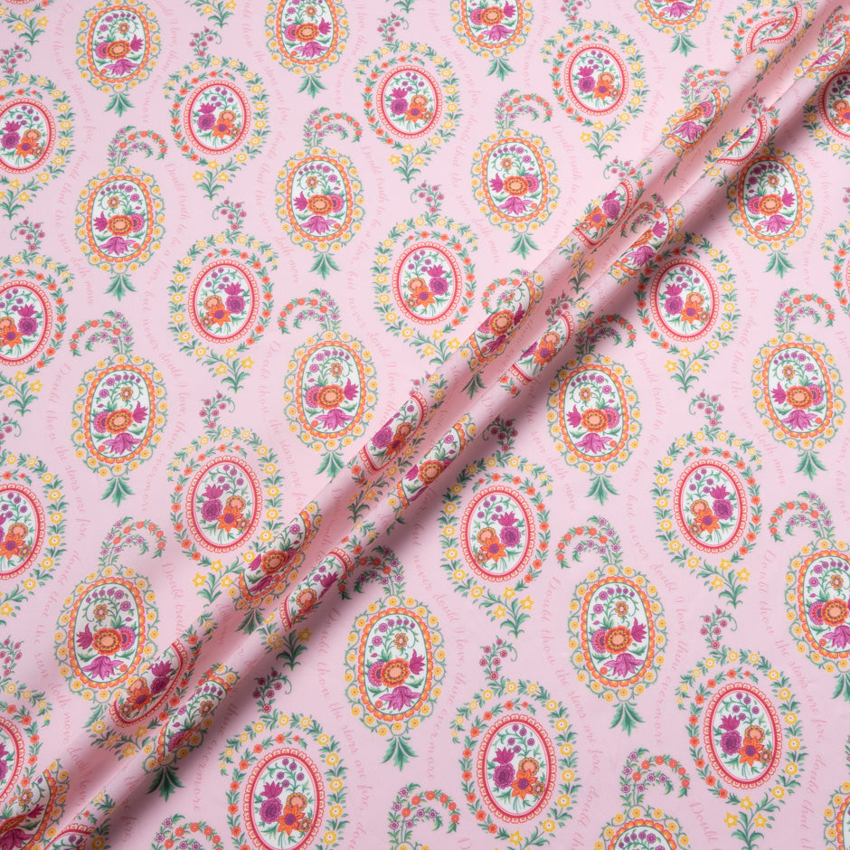 Pink 'Love Poem A' Liberty Cotton Tana Lawn