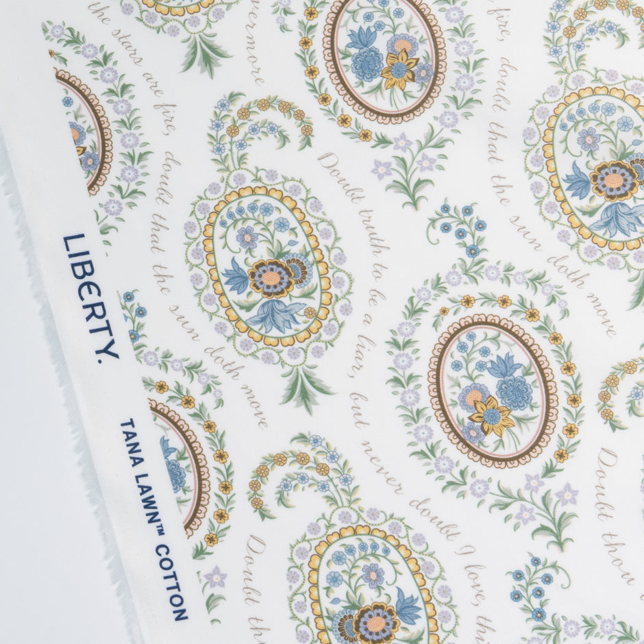 'Love Poem A' Liberty Cotton Tana Lawn