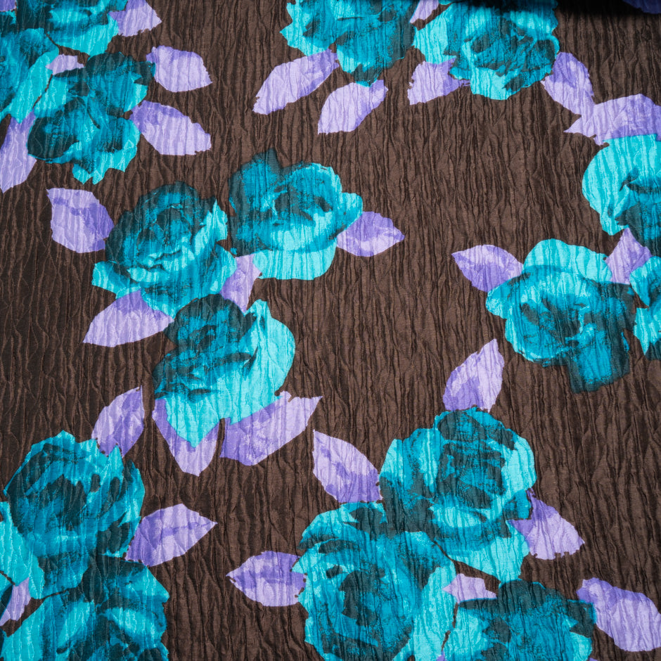 Printed Silk & Wool D'Esté Cloqué