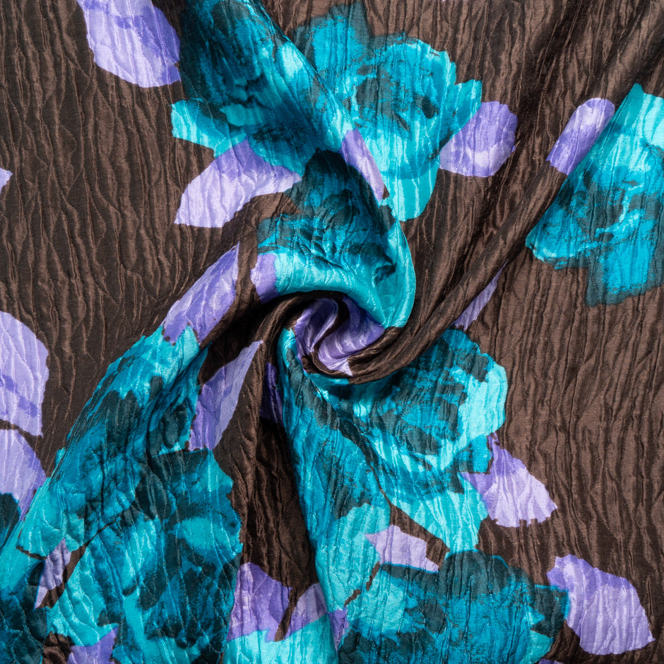 Printed Silk & Wool D'Esté Cloqué