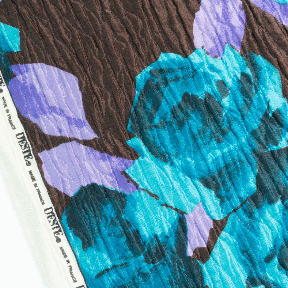 Printed Silk & Wool D'Esté Cloqué