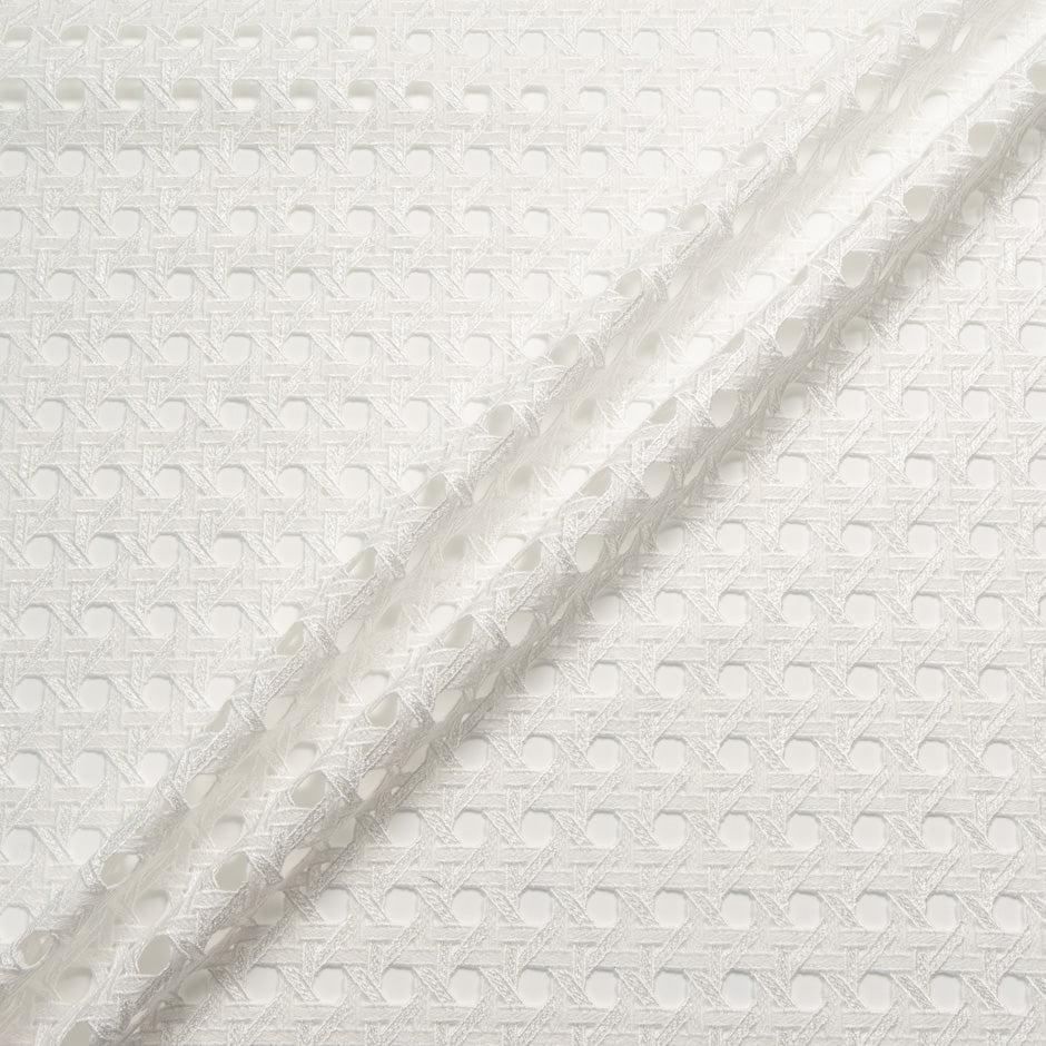 White 'Wicker' Woven Guipure Lace