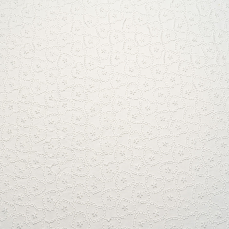 White Heart 'St Gallen' Cotton Anglaise