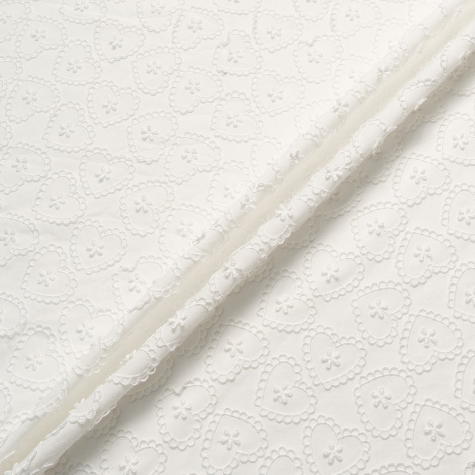 White Heart 'St Gallen' Cotton Anglaise