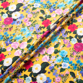 Multi Floral Printed Yellow Luxury Cotton
