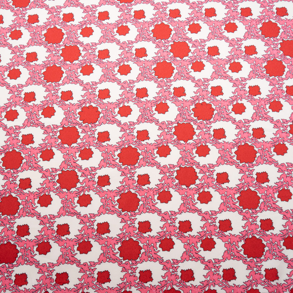 Red & Pink Printed Luxury Cotton