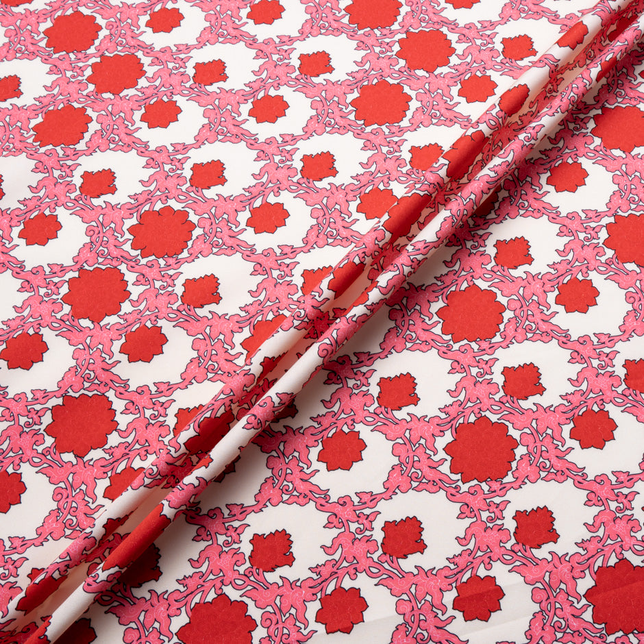 Red & Pink Printed Luxury Cotton
