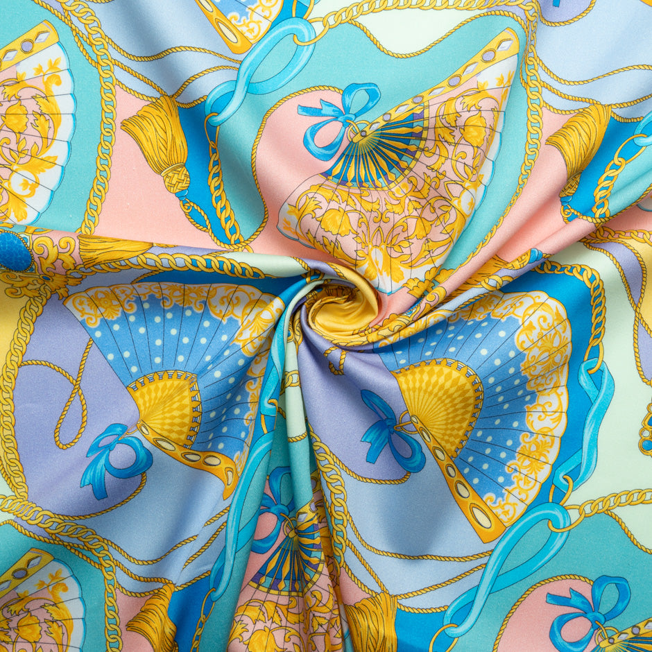 Abstract Printed Pale Pink Luxury Cotton