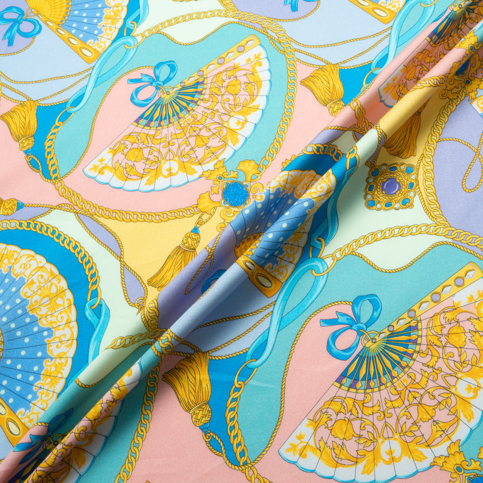 Abstract Printed Pale Pink Luxury Cotton