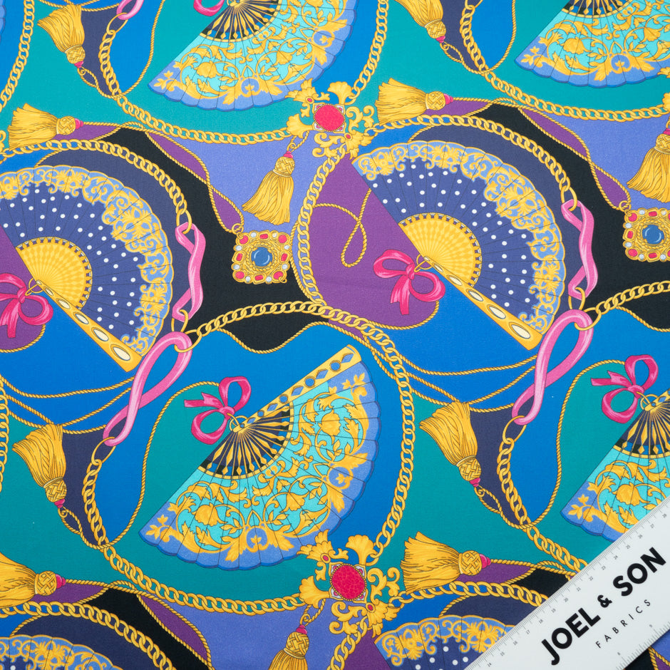 Abstract Printed Purple Luxury Cotton