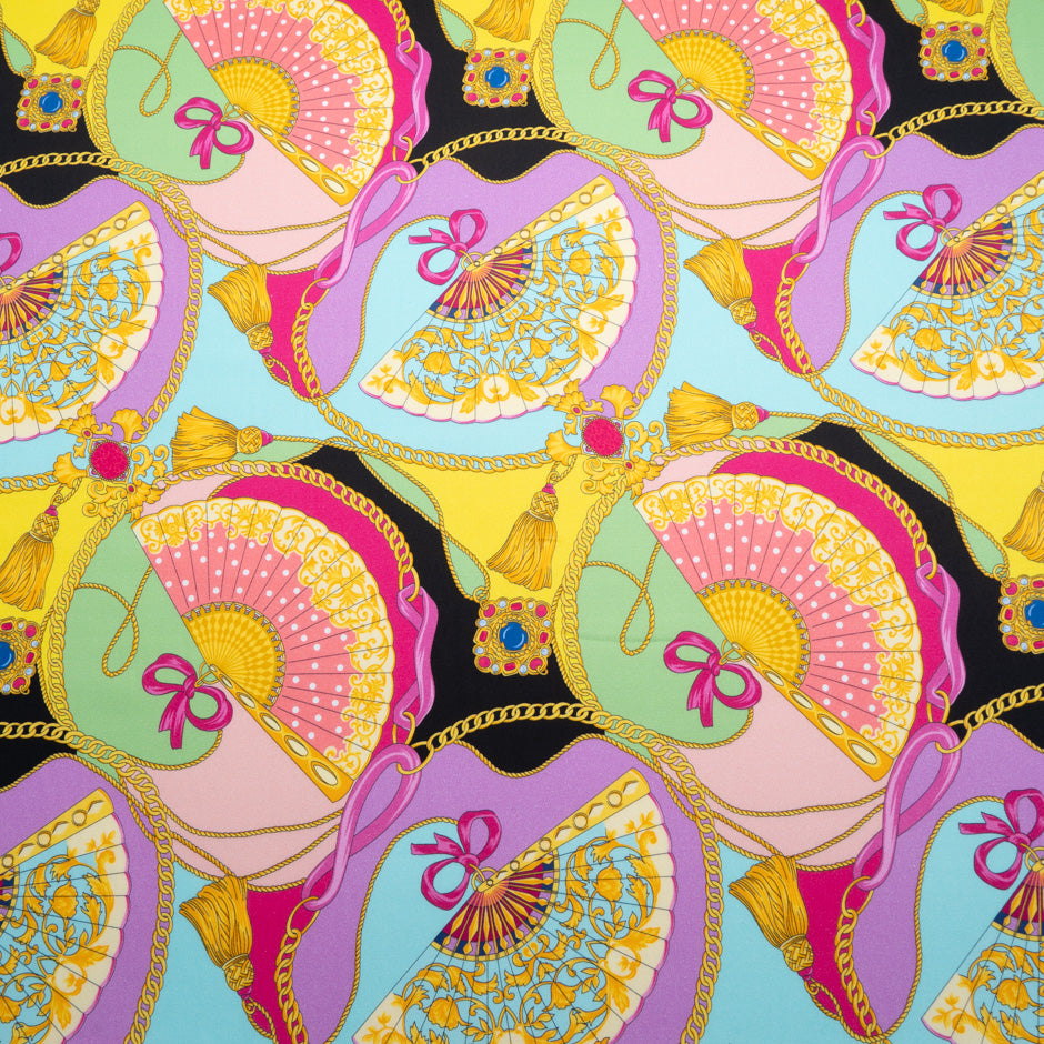 Abstract Printed Lilac Luxury Cotton