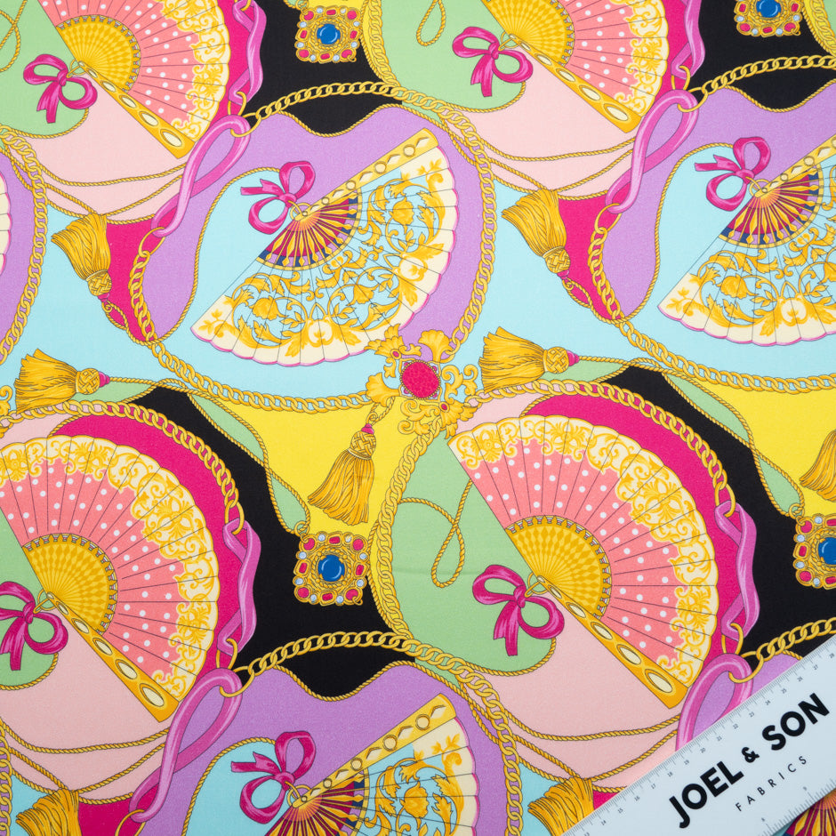 Abstract Printed Lilac Luxury Cotton