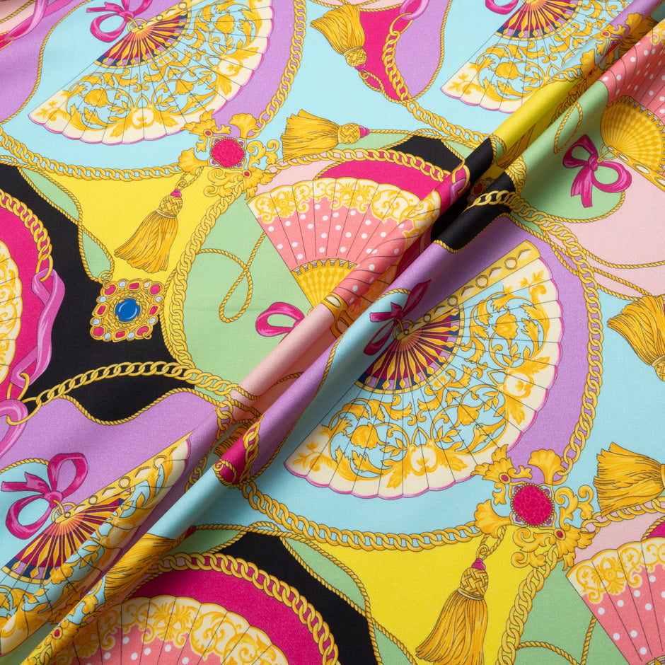 Abstract Printed Lilac Luxury Cotton