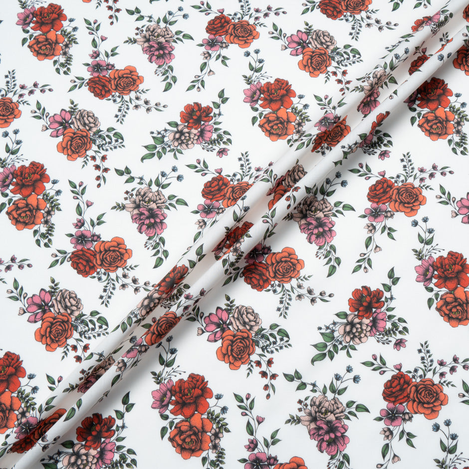 Red 'Inked Rose' Liberty Cotton Tana Lawn