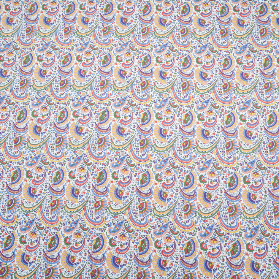 Multi-Coloured 'Javinder' Liberty Cotton Tana Lawn